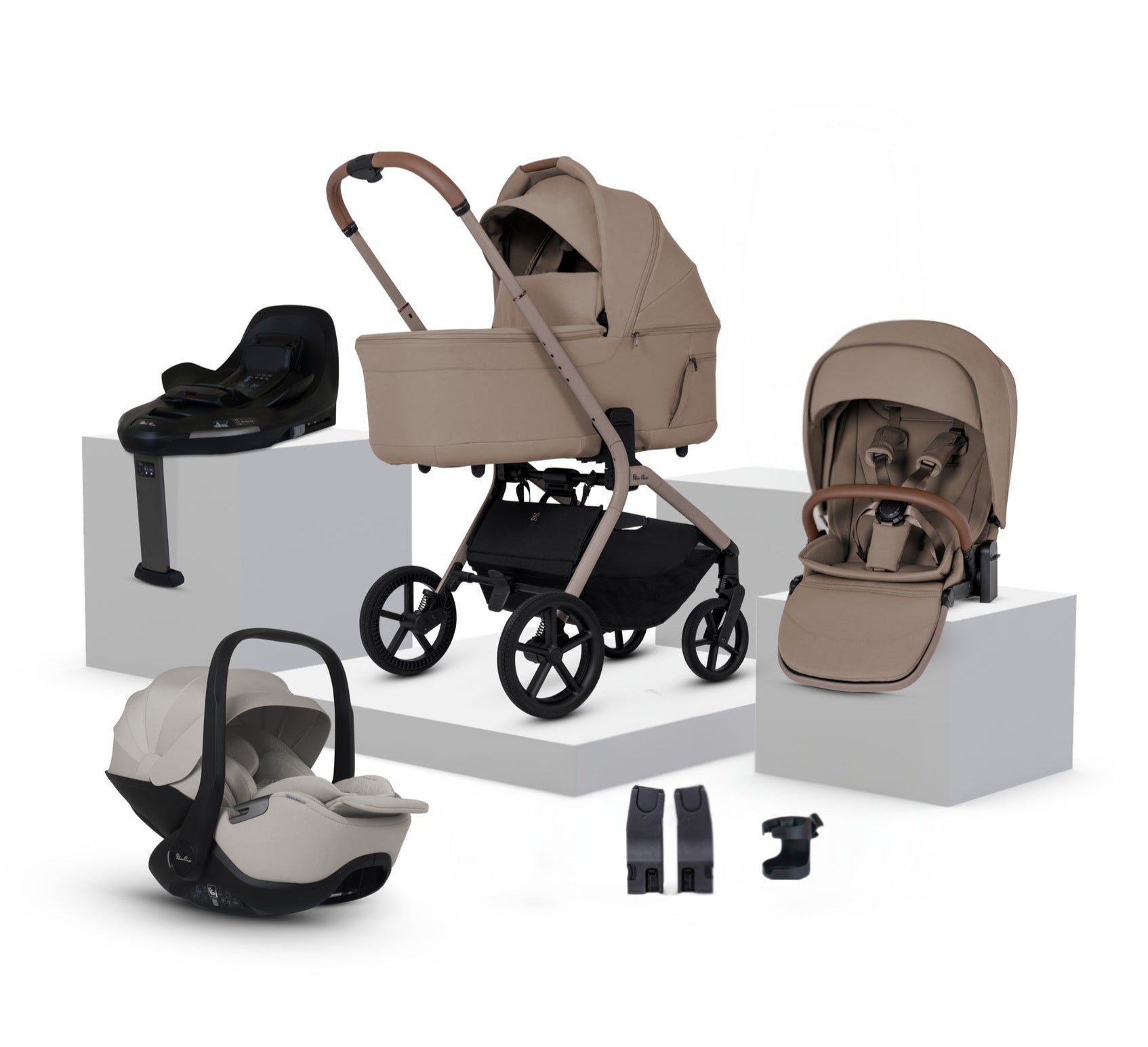Breez Champagne Stroller Travel System Accessory Bundle (9 Piece)