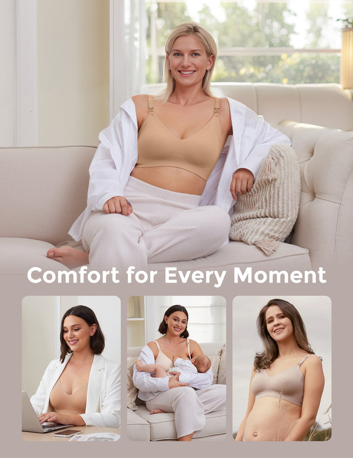Momcozy Ultra Soft Seamless Nursing Bra