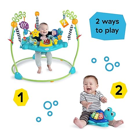 Baby Einstein Ocean Explorers Curiosity Cove 2-in-1 Educational Activity Jumper and Floor Toy