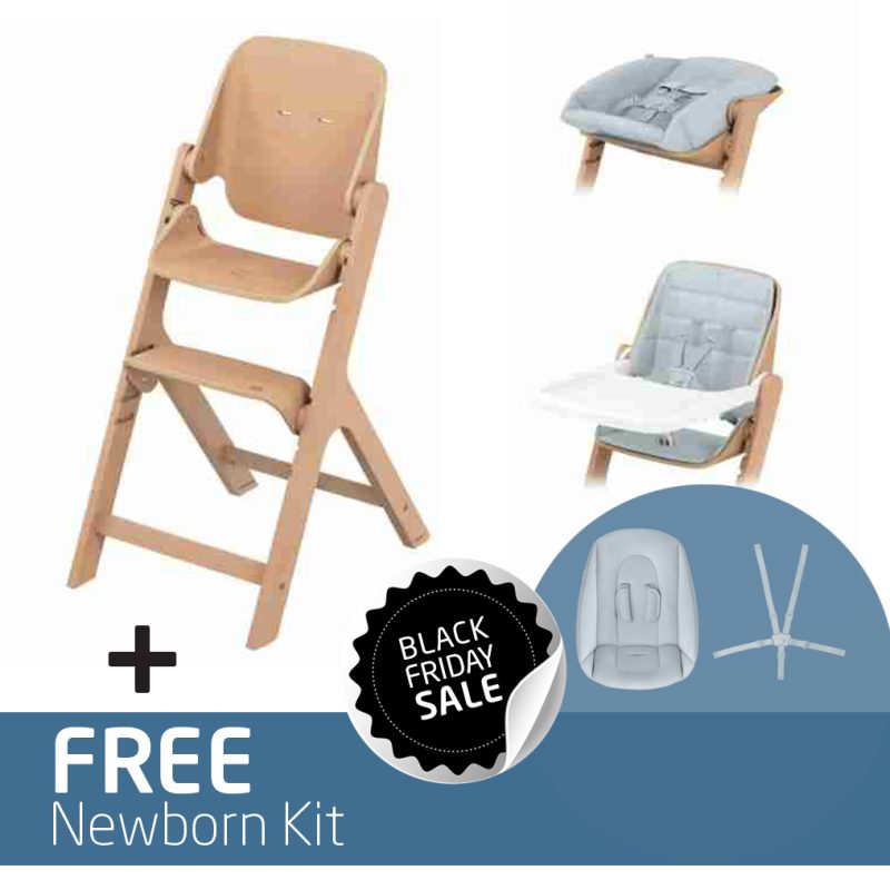 Nesta high chair with toddler kit + FREE Newborn Kit