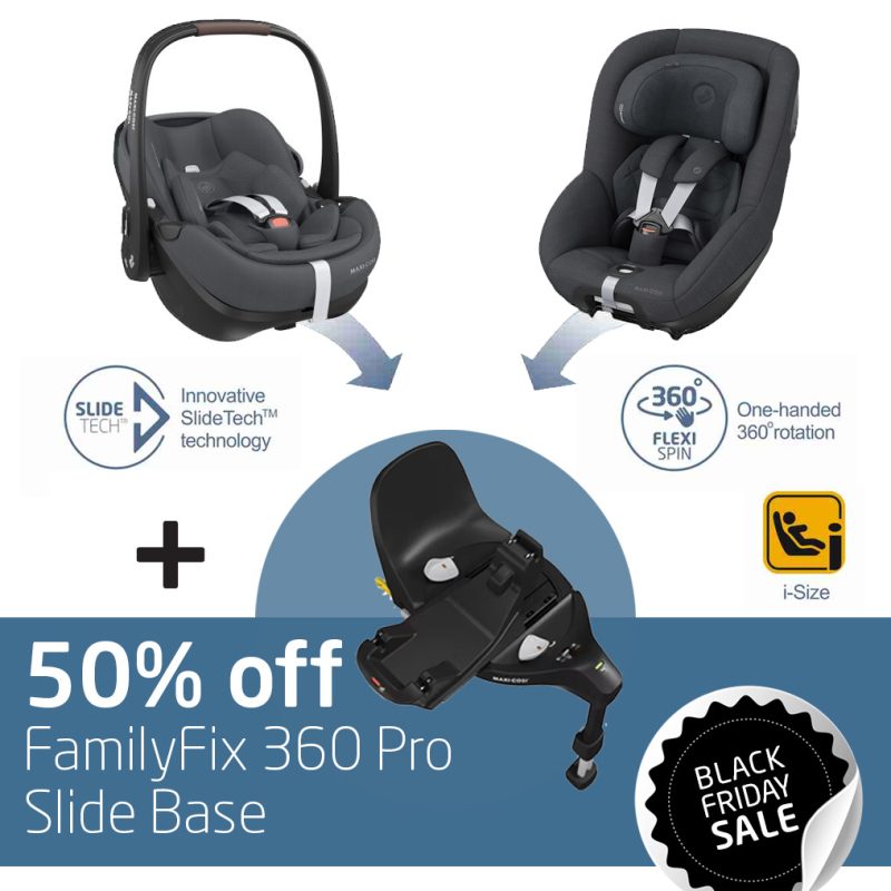 360 Pro Family featuring SlideTech™: Pebble 360 Pro + Pearl 360 Pro + 50% OFF FamilyFix 360 Pro Slide Base