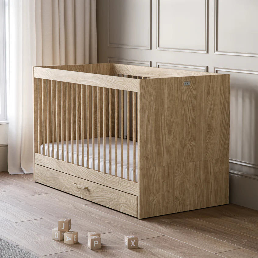 Silver Cross Geneva Oak Cot Bed