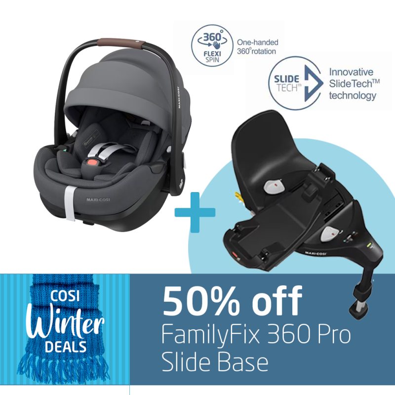 Maxi Cosi 360 Pro Starter Pack: Pebble 360 Pro Infant Car Seat + FamilyFix 360 Pro SlideTech Base