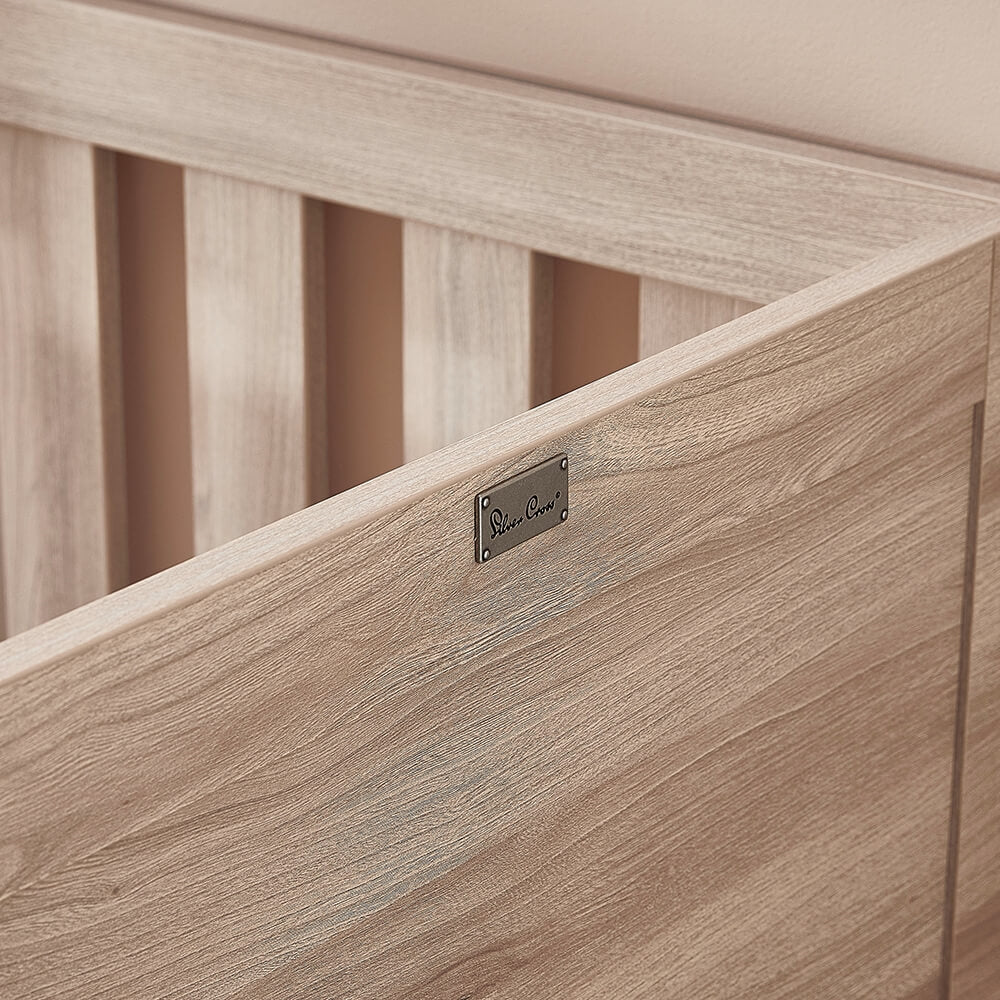 Silver Cross Bromley Convertible Cot Bed-Oak