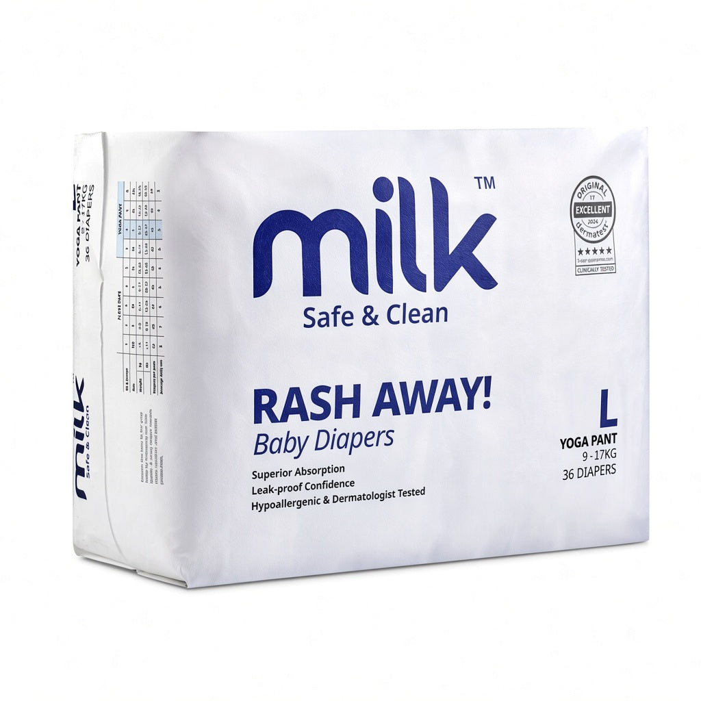 Milk Baby Diaper Yoga Pants Size L, 36 Count 9-17 kg