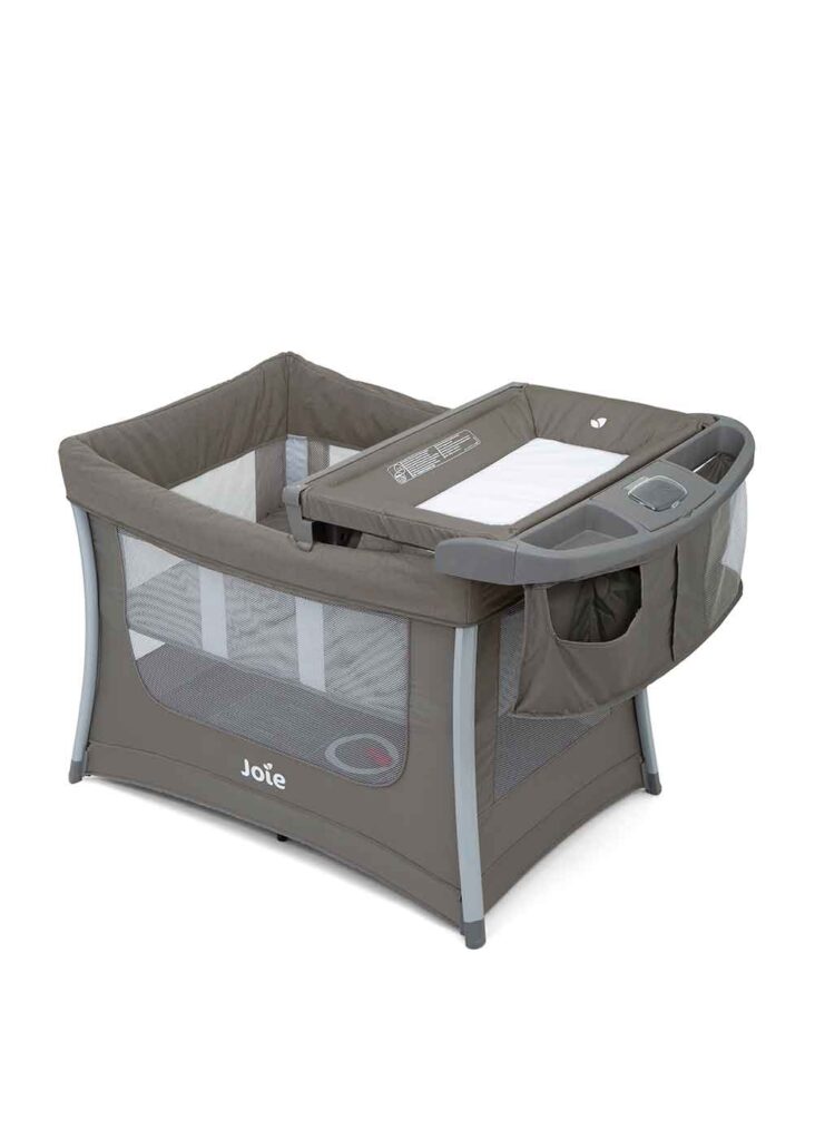 Joie Illusion Camp Cot-Nickel – A-Zee Babys World
