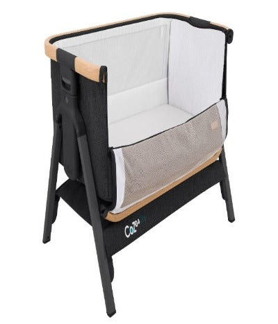 Tutti Bambini CoZee Lite Bedside Crib - Dark Grey & Oak
