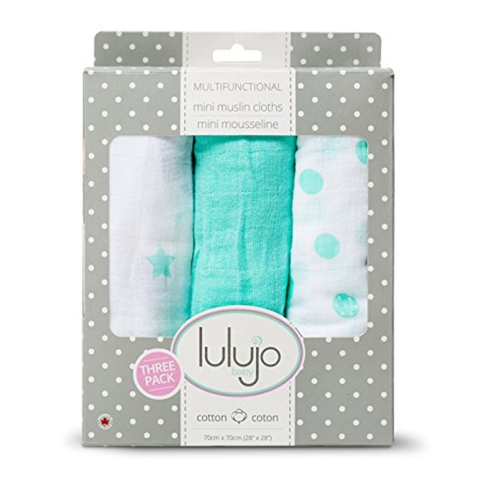 Lulujo Mini Muslin Blanket 3 Pack - Dreamland