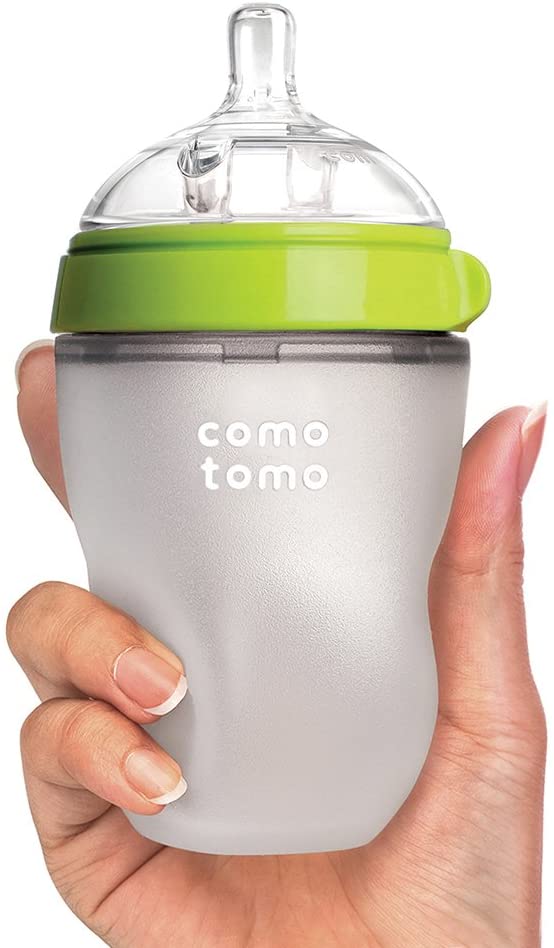 Comotomo Natural Feel Baby Bottle (250 ml, Green)
