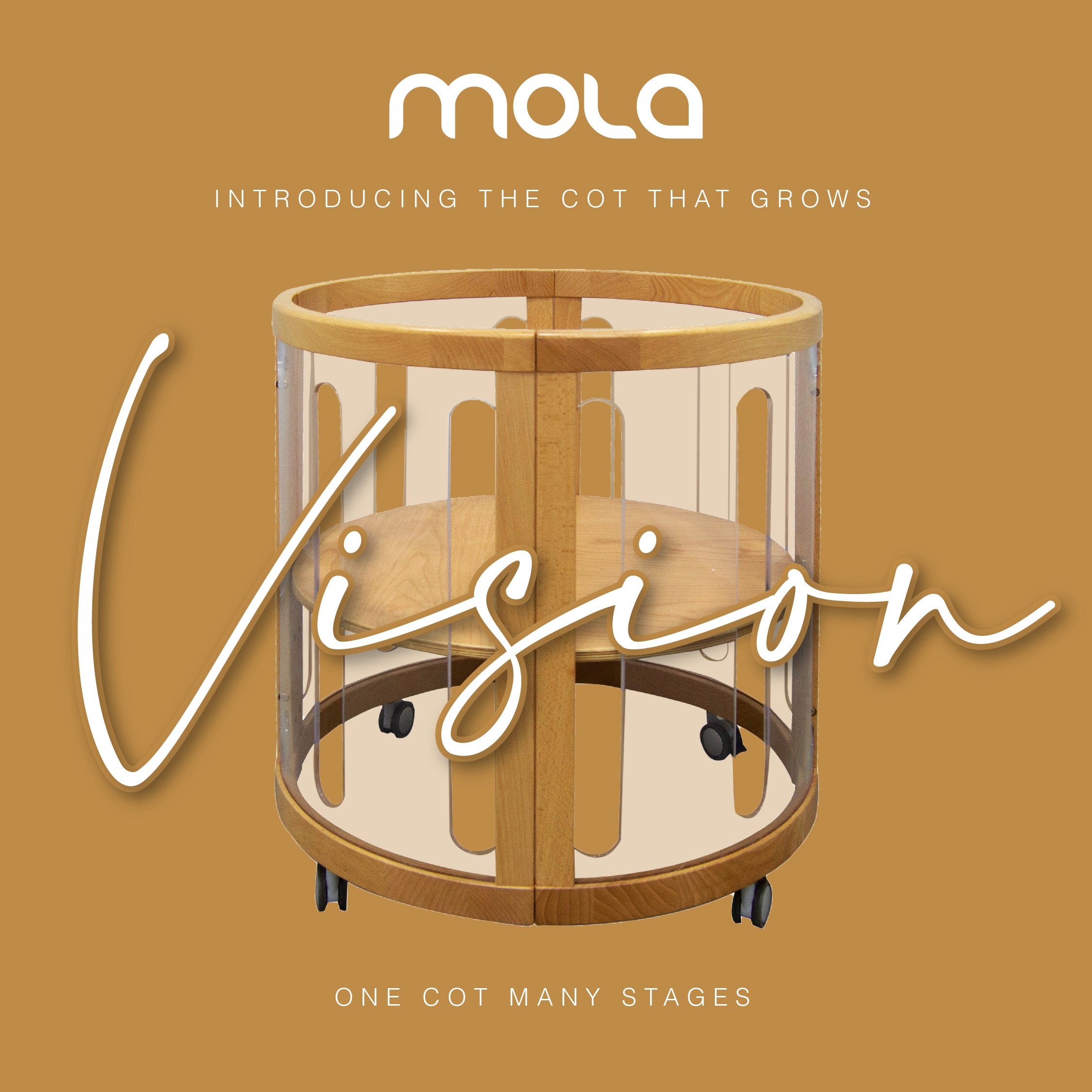 Mola-Vision Convertible Perspex Cot