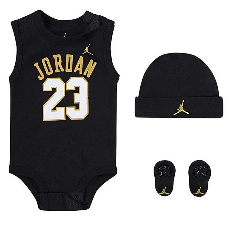 JORDAN 23 3 PIECE SET BLACK / GOLD