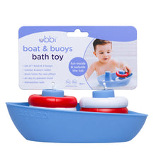 Load image into Gallery viewer, Ubbi Boat and Buoys Bath Toy