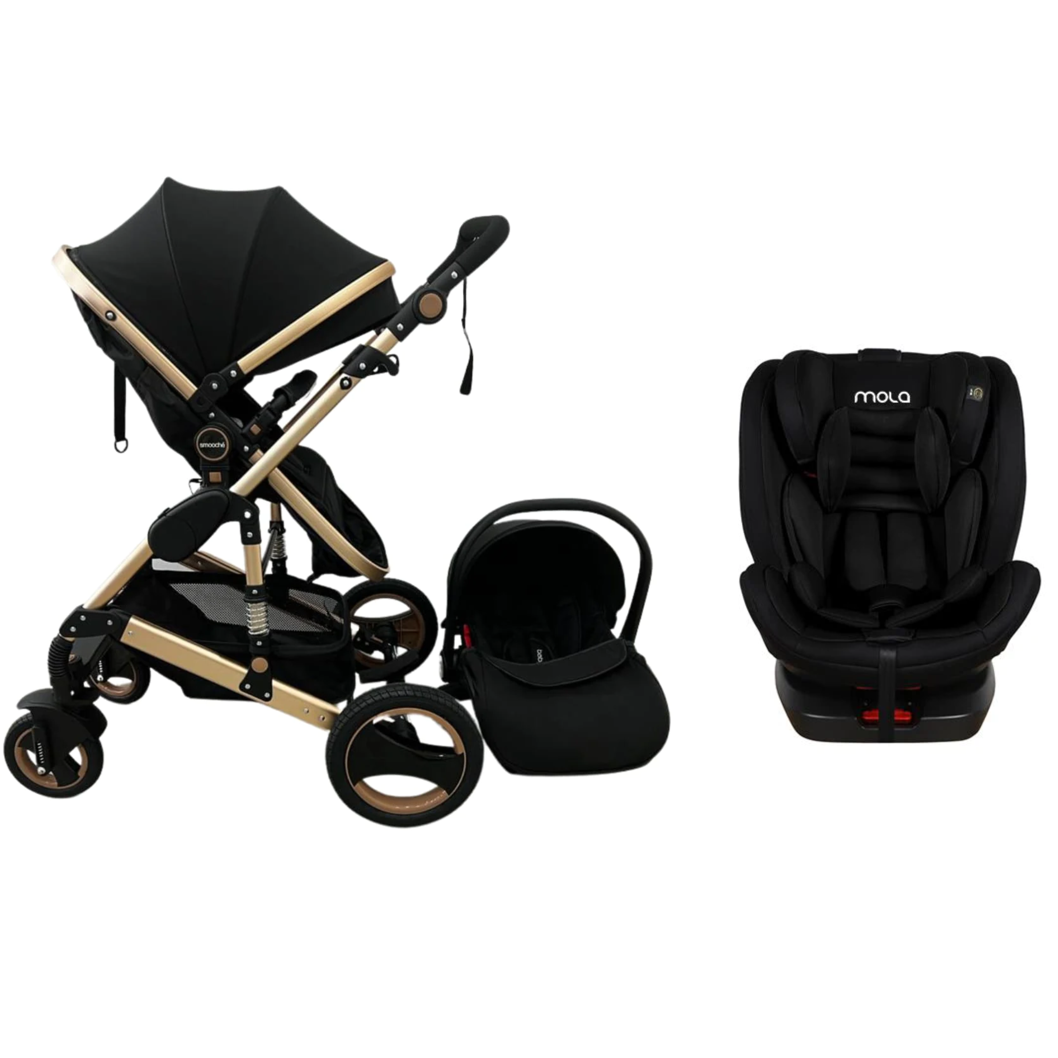 Smooche Star 3 in 1 Travel System + Mola Evolve 360 ISOFIX Grp 0/1/2/3 (BUNDLE)