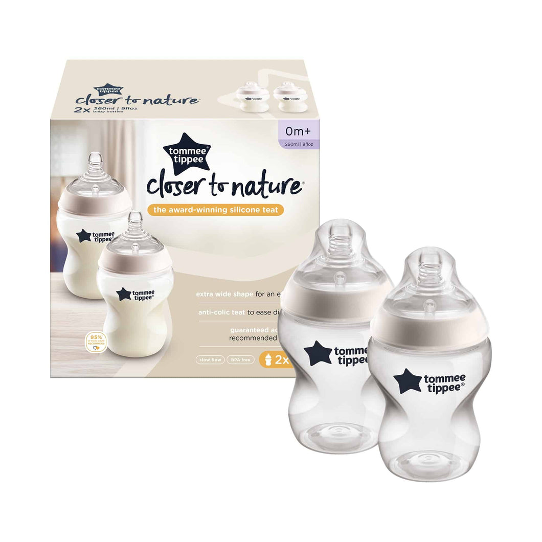 TOMMEE TIPPEE 260ML BOTTLE TWIN PACK 0M+