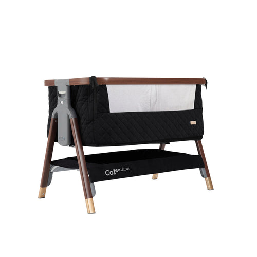 Tutti Bambini CoZee Luxe Bedside Crib - Walnut / Black