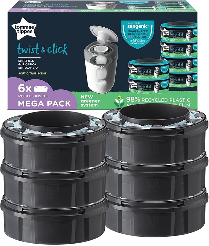 Sangenic Twist & Click Cassette 6pk Eco Friendly