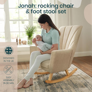 Tutti Bambini Jonah Baby Rocking Chair with Foot Stool