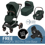 Fame Travel System: Fame Stroller + Fame Carrycot + Pebble 360 Pro Car Seat + FREE FamilyFix 360 Pro Slide Base