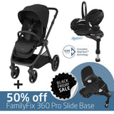 Oxford Travel System: Oxford Stroller + Pebble 360 Pro Car Seat + 50% OFF FamilyFix 360 Pro Slide Base