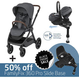 Oxford Travel System: Oxford Stroller + Pebble 360 Pro Car Seat + 50% OFF FamilyFix 360 Pro Slide Base