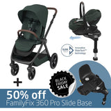 Oxford Travel System: Oxford Stroller + Pebble 360 Pro Car Seat + 50% OFF FamilyFix 360 Pro Slide Base