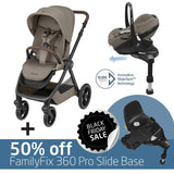 Oxford Travel System: Oxford Stroller + Pebble 360 Pro Car Seat + 50% OFF FamilyFix 360 Pro Slide Base
