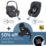 360 Pro Family featuring SlideTech™: Pebble 360 Pro + Pearl 360 Pro + 50% OFF FamilyFix 360 Pro Slide Base