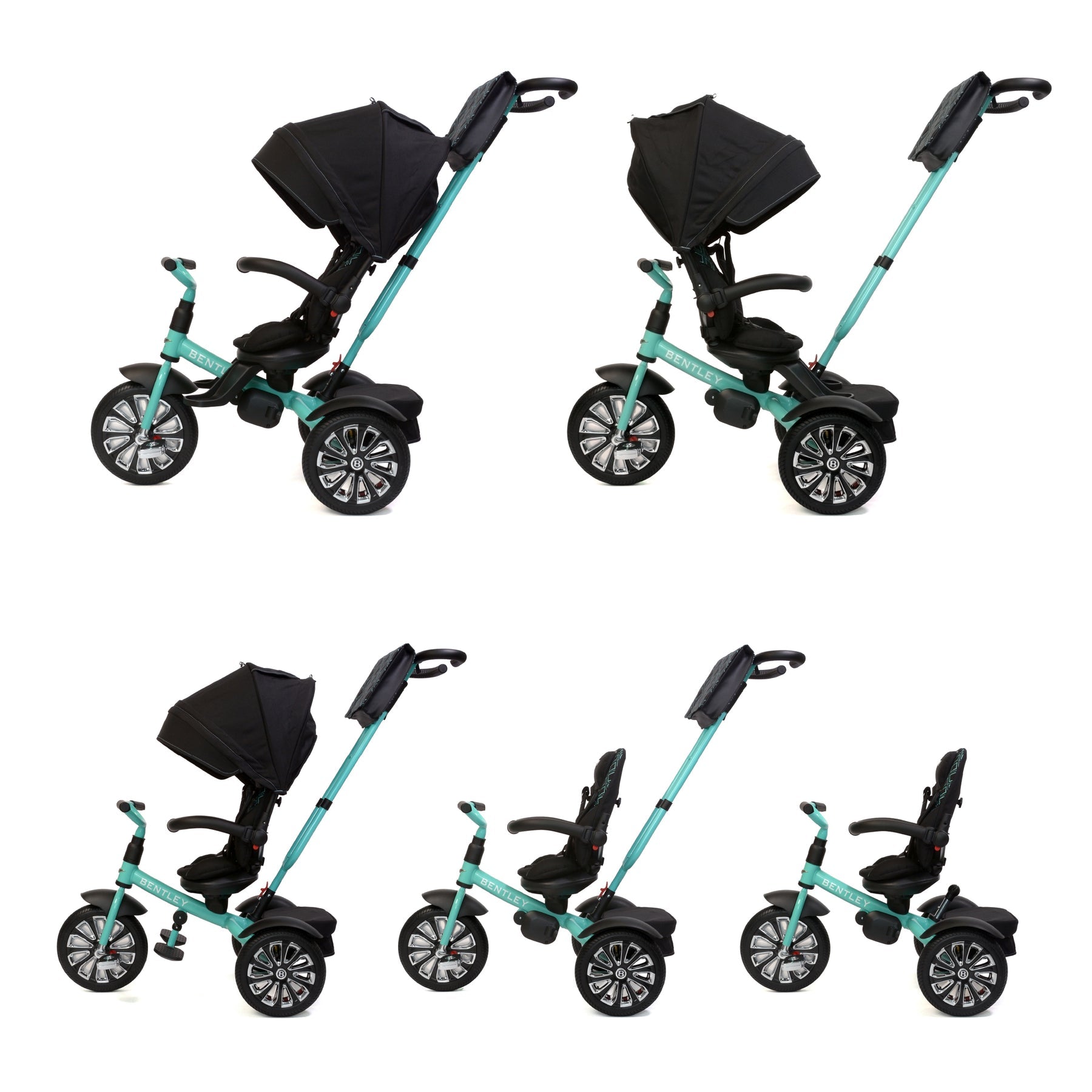 Bentley Mulliner Inspired -6 In 1 Stroller Trike-Tiffany