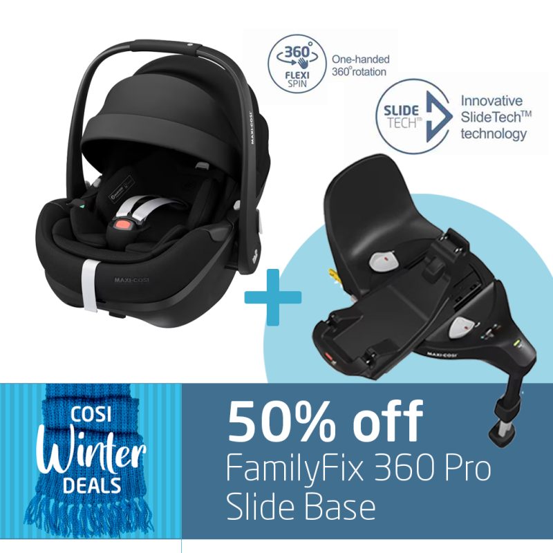 Maxi Cosi 360 Pro Starter Pack: Pebble 360 Pro Infant Car Seat + FamilyFix 360 Pro SlideTech Base