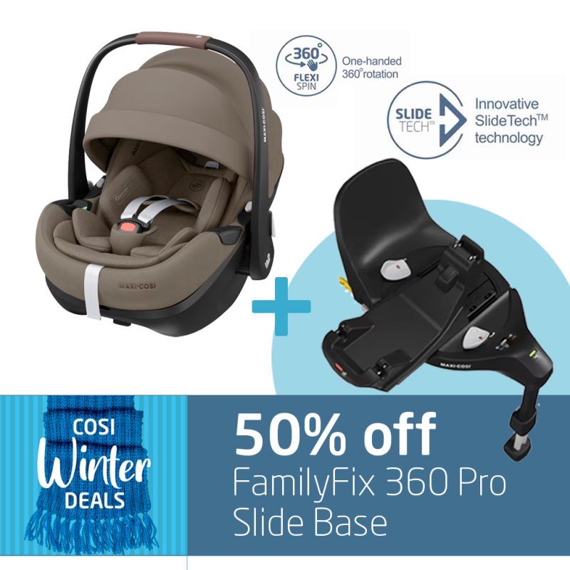 Maxi Cosi 360 Pro Starter Pack: Pebble 360 Pro Infant Car Seat + FamilyFix 360 Pro SlideTech Base