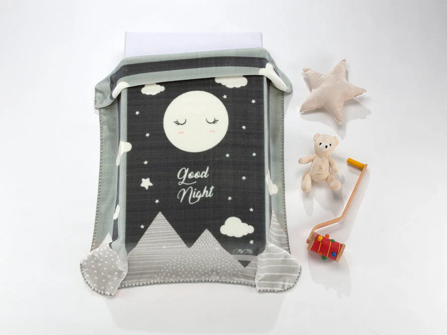 Mora Blanket Good Night Gris