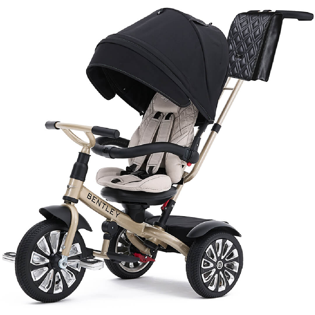 Bentley Mulliner Inspired -6 In 1 Stroller Trike-White Sand