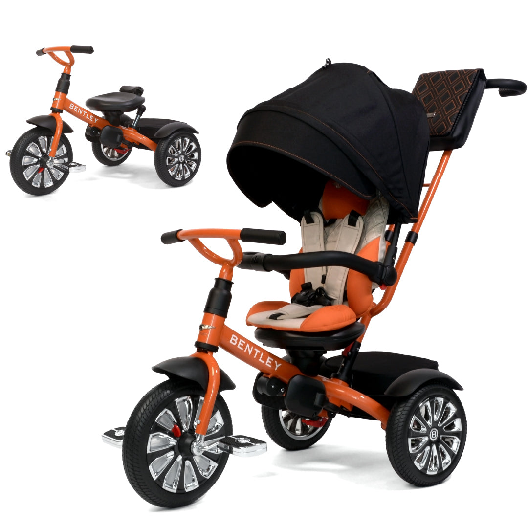 Bentley Mulliner Inspired -6 In 1 Stroller Trike-Mandarin