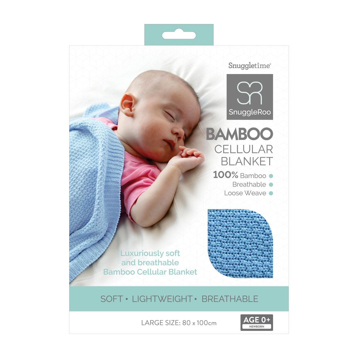 Snuggletime Snuggleroo 100% Bamboo Cellular Blanket – A-Zee Babys