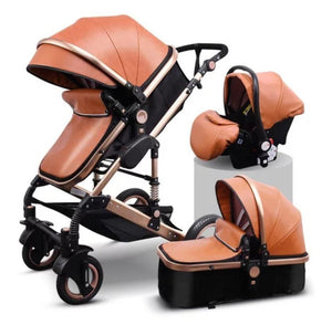 Smooche Star Plus-PU Leather 3 in 1 Travel System
