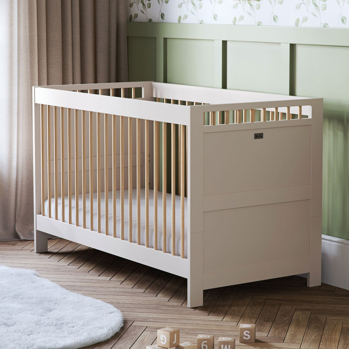 Silver Cross Seville Cot Bed - Cashmere Oak