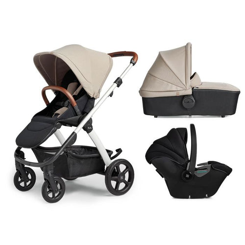 Silver Cross Tide 3-In-1 Pram + Dream I-Size Car Seat - Stone