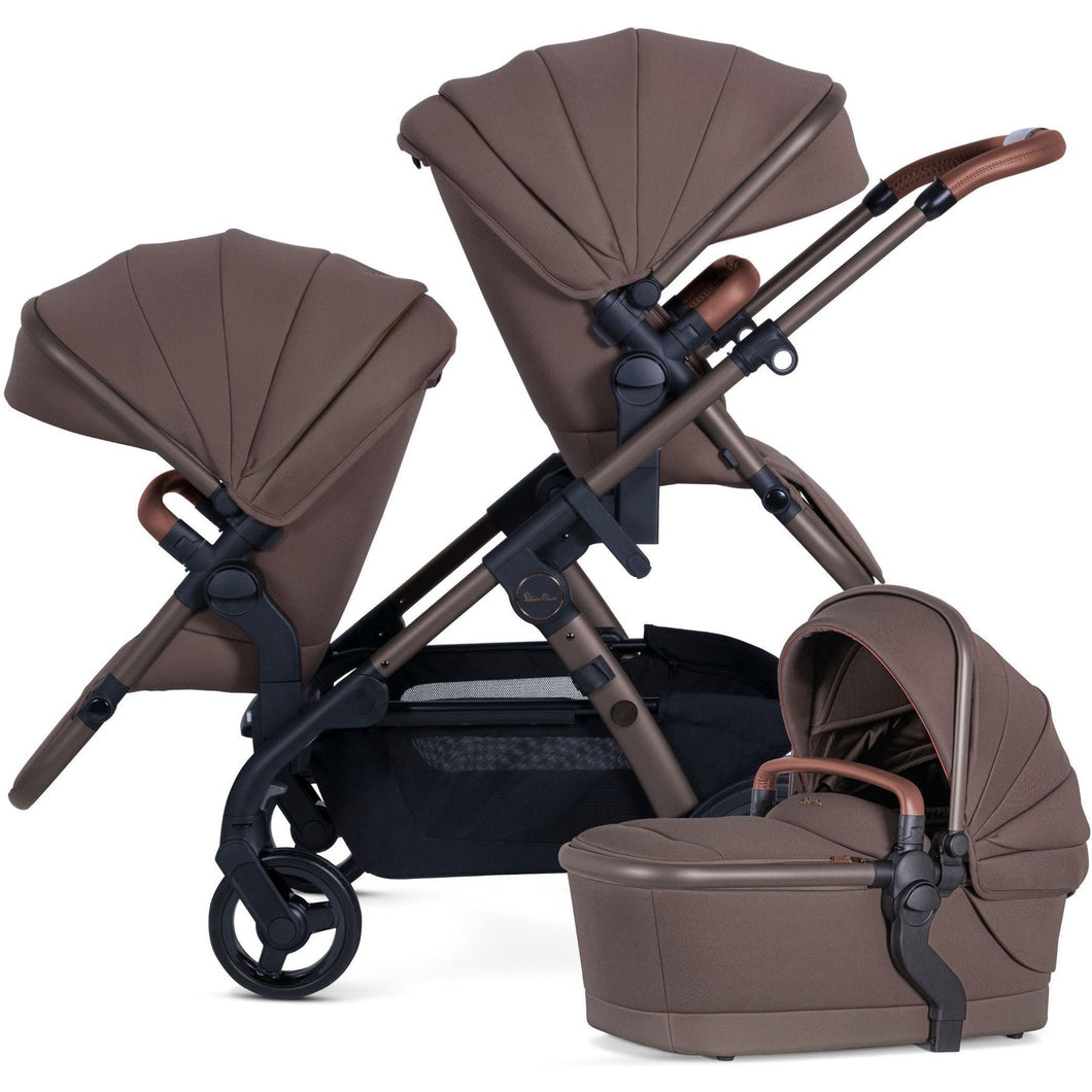 Silver Cross Wave 3 Single-to-Double Stroller-Caramel