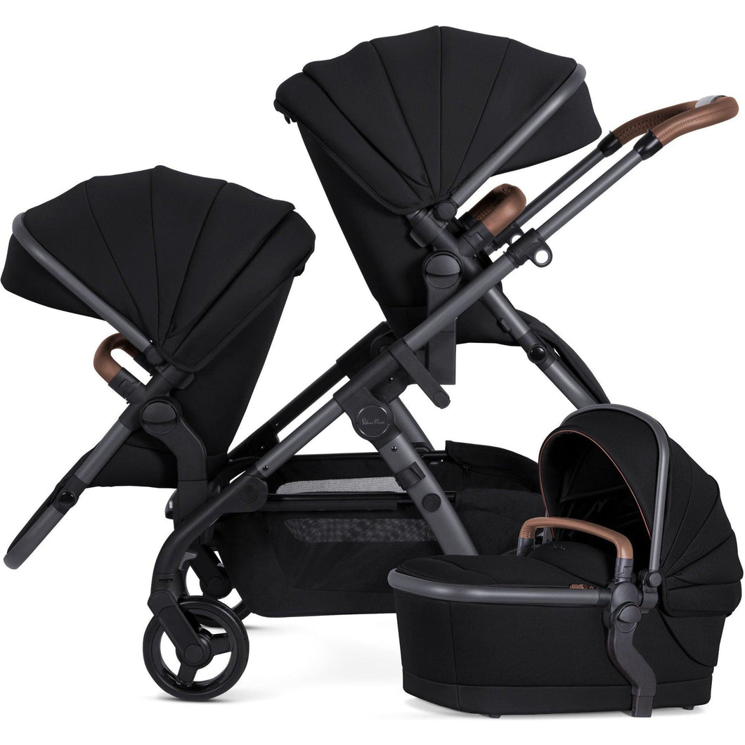 Silver Cross Wave 3 Single-to-Double Stroller-Licorice