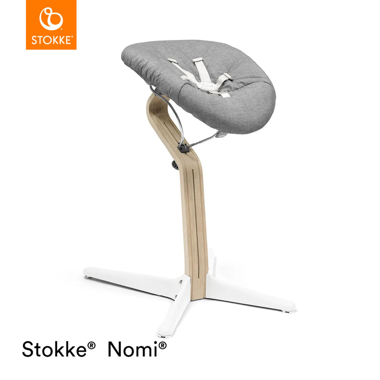 ストッケ ノミ　チェア Stokke Nomi highchair　ホワイト Stokke® Nomi® Chair - Natural/White – A-Zee Babys World