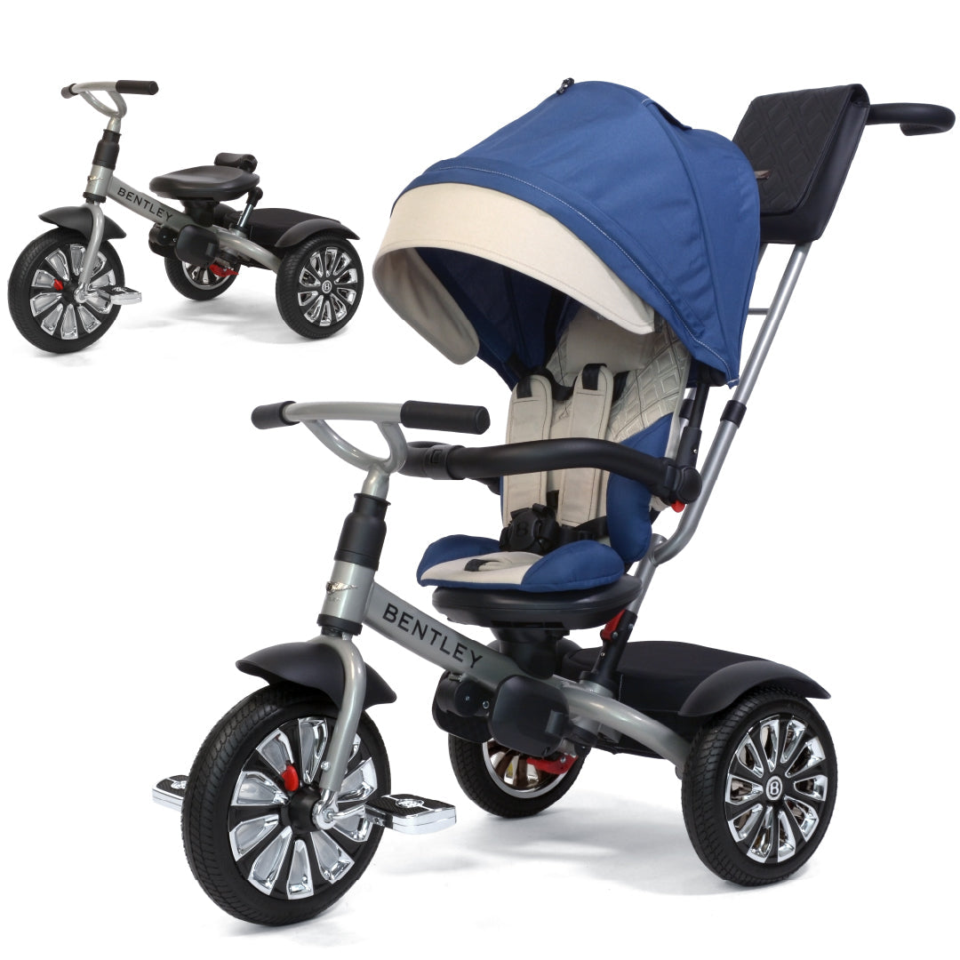 Bentley Mulliner Inspired -6 In 1 Stroller Trike-Cool Stone