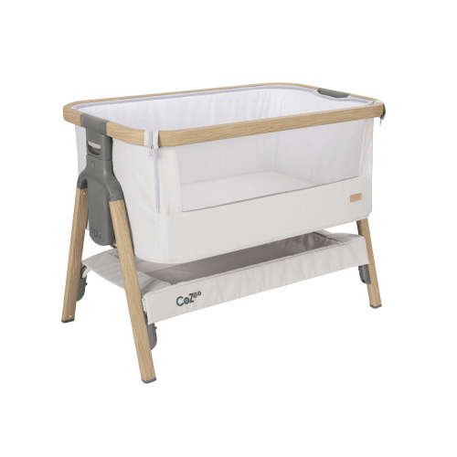 TUTTI BAMBINI CoZee Bedside Crib - OAK/STERLING SILVER