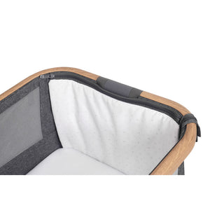 Tutti Bambini CoZee Air Bedside Crib - Oak & Charcoal