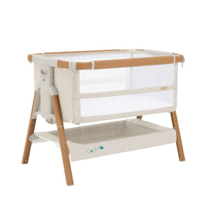 TUTTI BAMBINI Cozee XL Bedside Crib & Cot-Scandinavian Walnut & Ecru