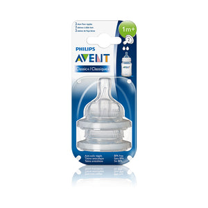 Avent Teat Silicone Slow 1m+