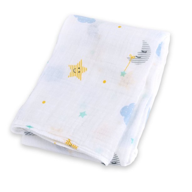 Lulujo Bamboo Muslin Swaddle Blanket - Dreamland