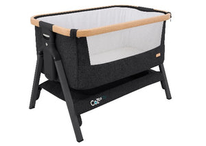 Tutti Bambini CoZee Lite Bedside Crib - Dark Grey & Oak