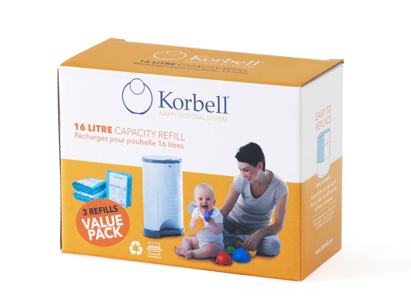 KORBELL NAPPY DISPOSAL 3 PACK REFILL