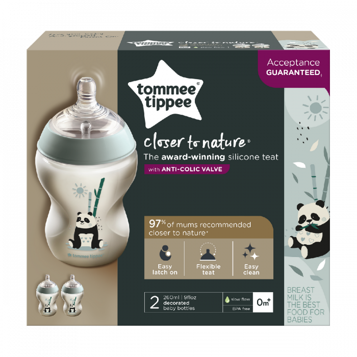 Tommee Tippee Closer To Nature Bottle 260ml 3 Pack 0m+