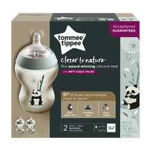 Load image into Gallery viewer, TOMMEE TIPPEE 260ML BOTTLE 2PK DECORATED 0M+